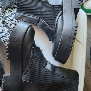 Black Chunky Platform Boots